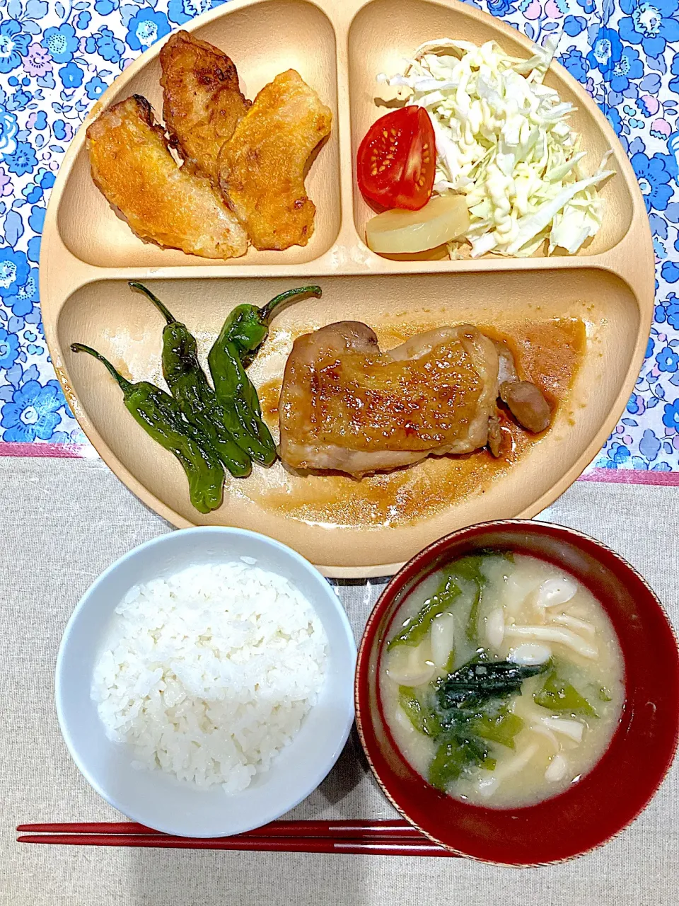 照焼きチキンとカボチャの天ぷら|おしゃべり献立さん