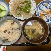 夕食　しめじ炊き込みご飯|ATさん