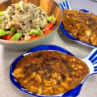 きのこ🍄🍄‍🟫サラダ🥗麻婆豆腐丼！| Mayumiさん