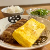 肉巻き豆腐とだし巻き卵|ふくすけ食堂さん
