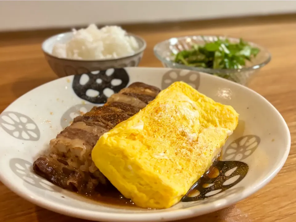 肉巻き豆腐とだし巻き卵|ふくすけ食堂さん