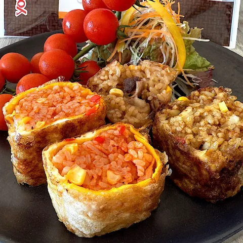 「ライスペーパー」を使ってみたSnapdishの料理・レシピ写真:ご飯巻き巻き〜春巻き✨