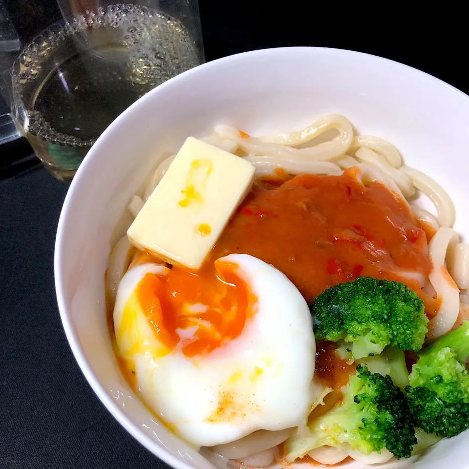 22:47 ミートソース🍝うどん|へれ子さん