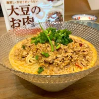 大豆のお肉で冷やし担々麺|あおあおさん