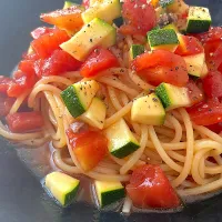 トマトとズッキーニの冷製パスタ|ねるさん