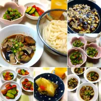 ごま油香る なすと豚バラのつけうどん|うたかた。さん