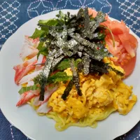 こんにゃく麺の冷やし中華|よっちびやばんぶーさん