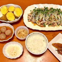 豚しゃぶの薬味和え&インカの目覚め| マイさん
