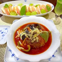 2025.7.20我が家Dinnerは煮込みハンバーグ🍅がメイン🍴| Seikoさん