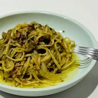 青海苔とベーコンのパスタ| ヨシュアさん
