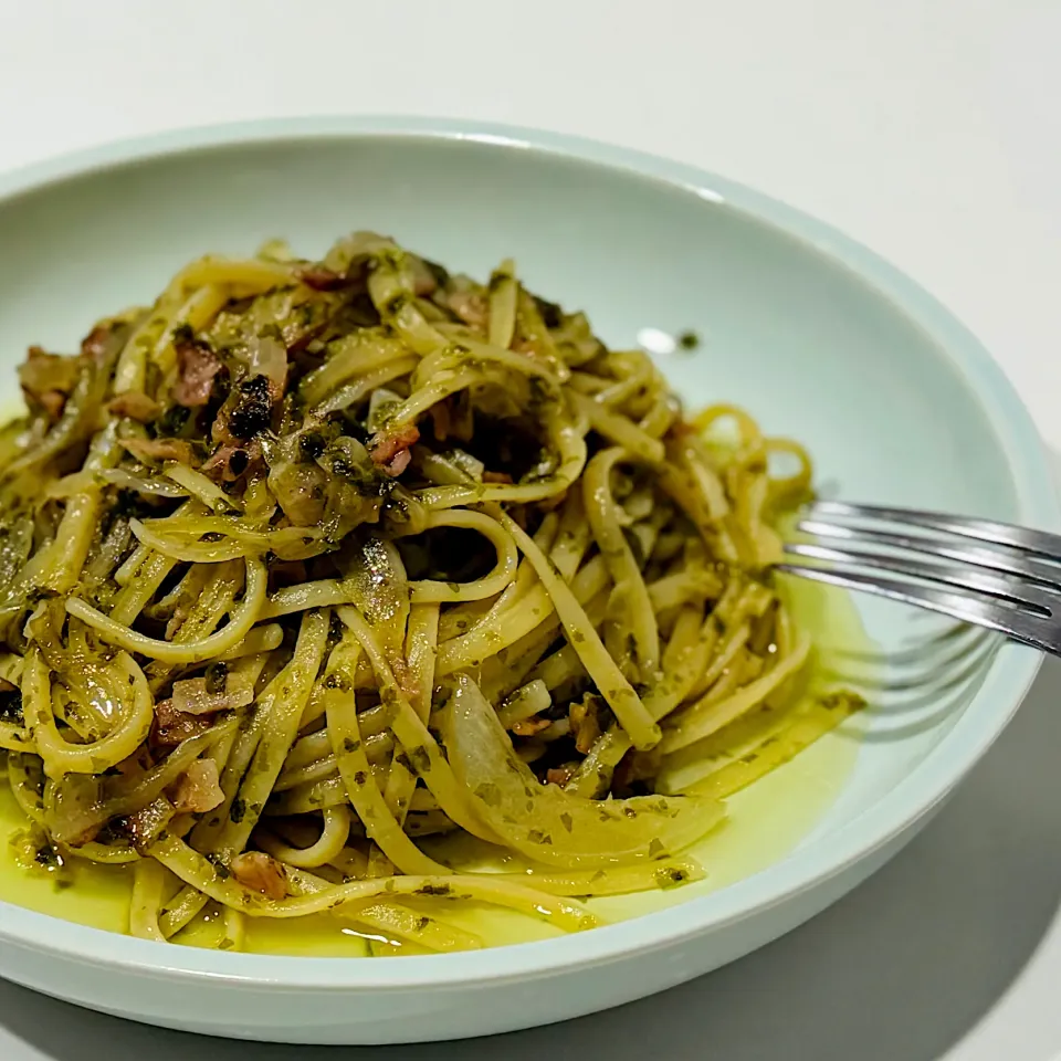 青海苔とベーコンのパスタ|ヨシュアさん