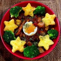 ナスミート丼弁当|ヘルペイさん