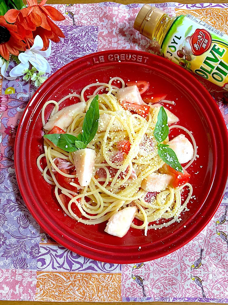 桃と生ハムの冷製パスタ🍑|ringonamaさん