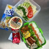 R7.7/31㈭   ·͜·♡おろしぶっかけうどん&タレカツ弁当👨🏻‍🍳| hamakoさん