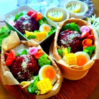 ハンバーグ弁当💕|さらママさん