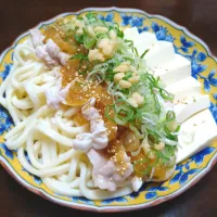 冷やし豚しゃぶおろしポン酢ぶっかけうどん🐷🧊