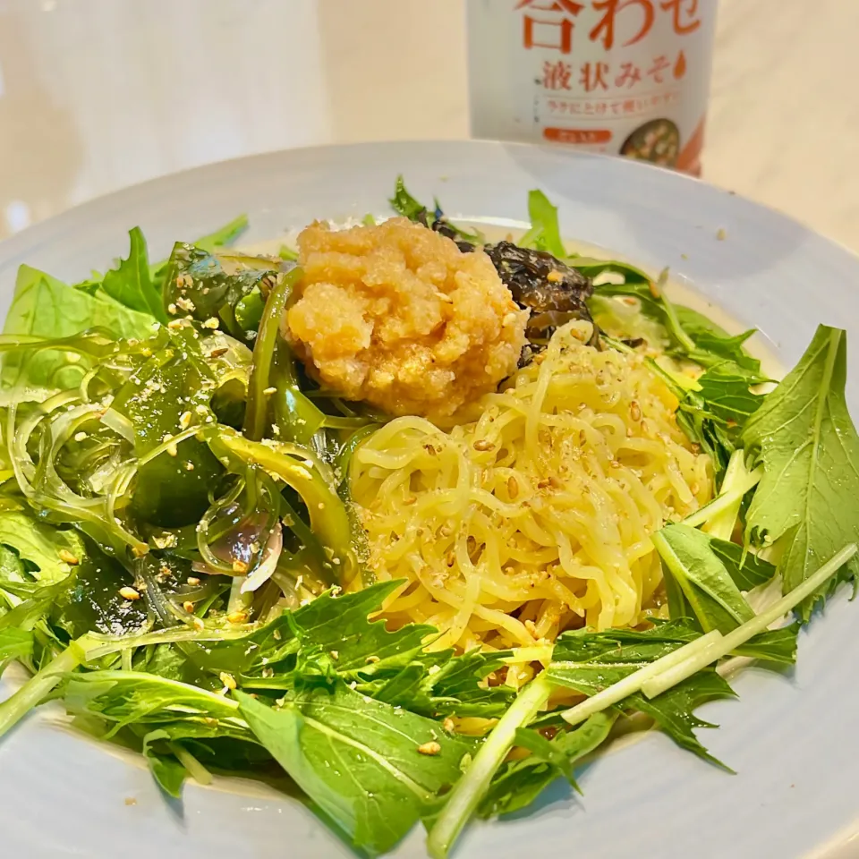 冷やし中華。味噌おろし乗せ|ぎんさん