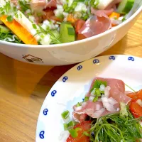 おかひじきと生ハムのサラダ🥗| てるみさん