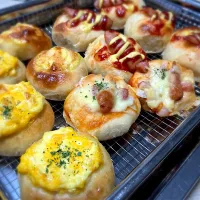 ウインナー タマゴ 明太子マヨ ピザパン|c.Kuuu.mさん