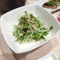 水菜とツナのマヨポンサラダ|あゆみ│ハレシピさん