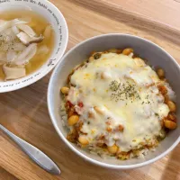 大豆のお肉でミートソースドリア🥄|mayuさん
