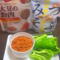 パリパリピーマンと肉味噌|suzuranさん