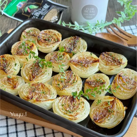 「マヨルカ島の塩　スモーク」を使ってみたSnapdishの料理・レシピ写真:小玉ねぎのロースト