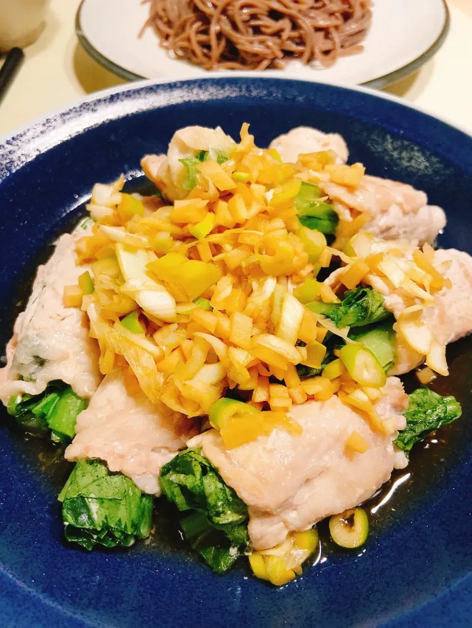 小松菜豚ロールネギだく仕様|ももこさん