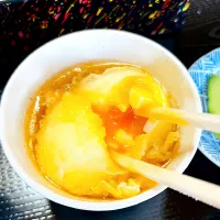 山形そば処まるしん。半熟玉子の天ぷら。|ちはるさん