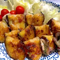 ナスの豚しそチーズはさみ焼き| Yanさん