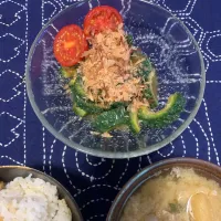 ゴーヤと茗荷のおひたしツナ和え|KimaLABOさん