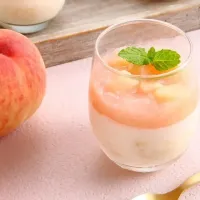 糀甘酒と白桃のヨーグルトムース|マルコメ キッチンさん