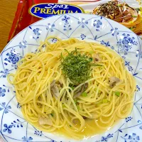 あさりと舞茸の和風醤油スパゲッティ|デデパムさん