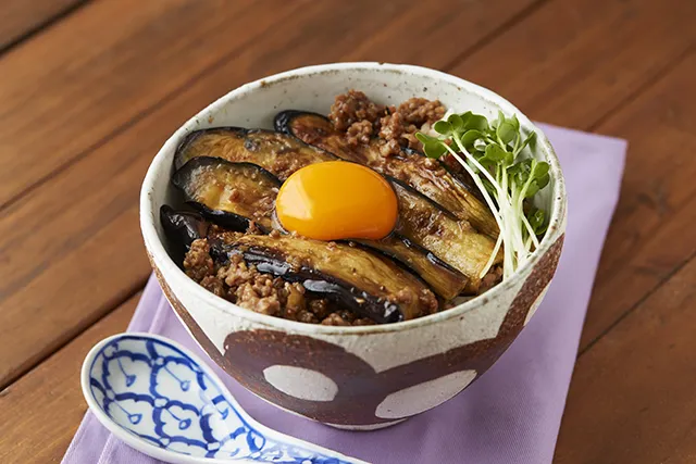 茄子の照り焼きそぼろ丼|日の出みりんさん