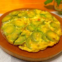 ライスペーパーでズッキーニのガレット