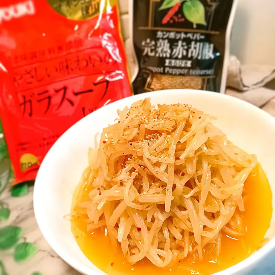 和えるだけ🌼ピリ辛もやし|❤︎YUKARI❤︎さん