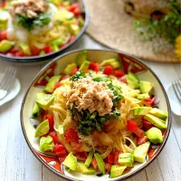 ツナおろしポン酢パスタ| マーブルさん