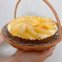 あら川の桃タルト🥧|三姉妹のママさん
