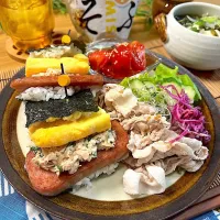 スパムおむすびプレート🍙|ラゴさん。さん