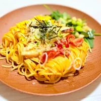 ボイルイカの明太ソース冷製パスタ|tap.rinさん