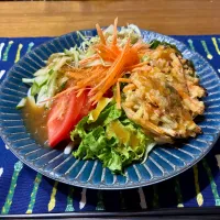 いろいろ具沢山冷やしうどん‼︎(うどん見えないけど､､､)|おさむさん