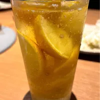 8月1日・［焼鳥コース🐥］⑤めっちゃレモン・ハイボール😋✨（見た目は最高❣️味は赤点ですね🙄💦）|山勝さん