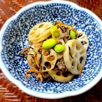 蓮根、ひき肉のきんぴら|藤田 まり子さん