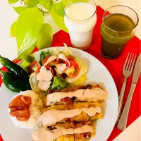 ズッキーニの肉巻き、蜂蜜、ガーリックバルサミコ酢、マヨネーズ、ソースがけ|HAMI69さん