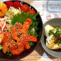 サーモン漬け丼|femi🌿さん