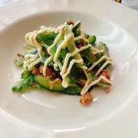 いざ飯！ゴーヤと大豆ミートのみそマヨ和え|さちっぺさん