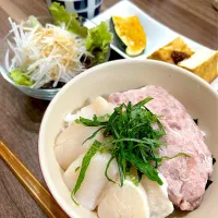 ふるさと納税でねぎとろホタテ丼|ゆりちさん