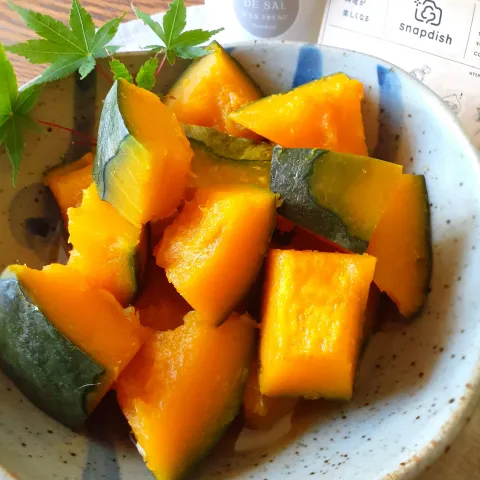 「マヨルカ島の塩　スモーク」を使ってみたSnapdishの料理・レシピ写真:かぼちゃの煮物withマヨルカ島の塩スモーク