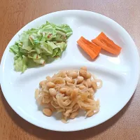 キャベツのおかかスロー、にんじん、切り干し大根と大豆の煮物| ナナさん