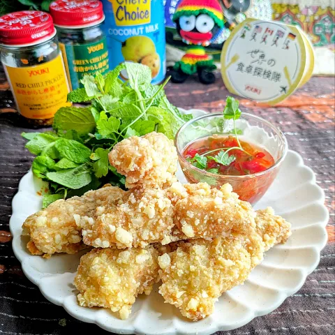 「赤唐がらしカット（酢漬）」を使ってみたSnapdishの料理・レシピ写真:🌏『世界の食卓探検隊』🇱🇦ラオス料理
【🇱🇦ラオス風フライドフィッシュ】